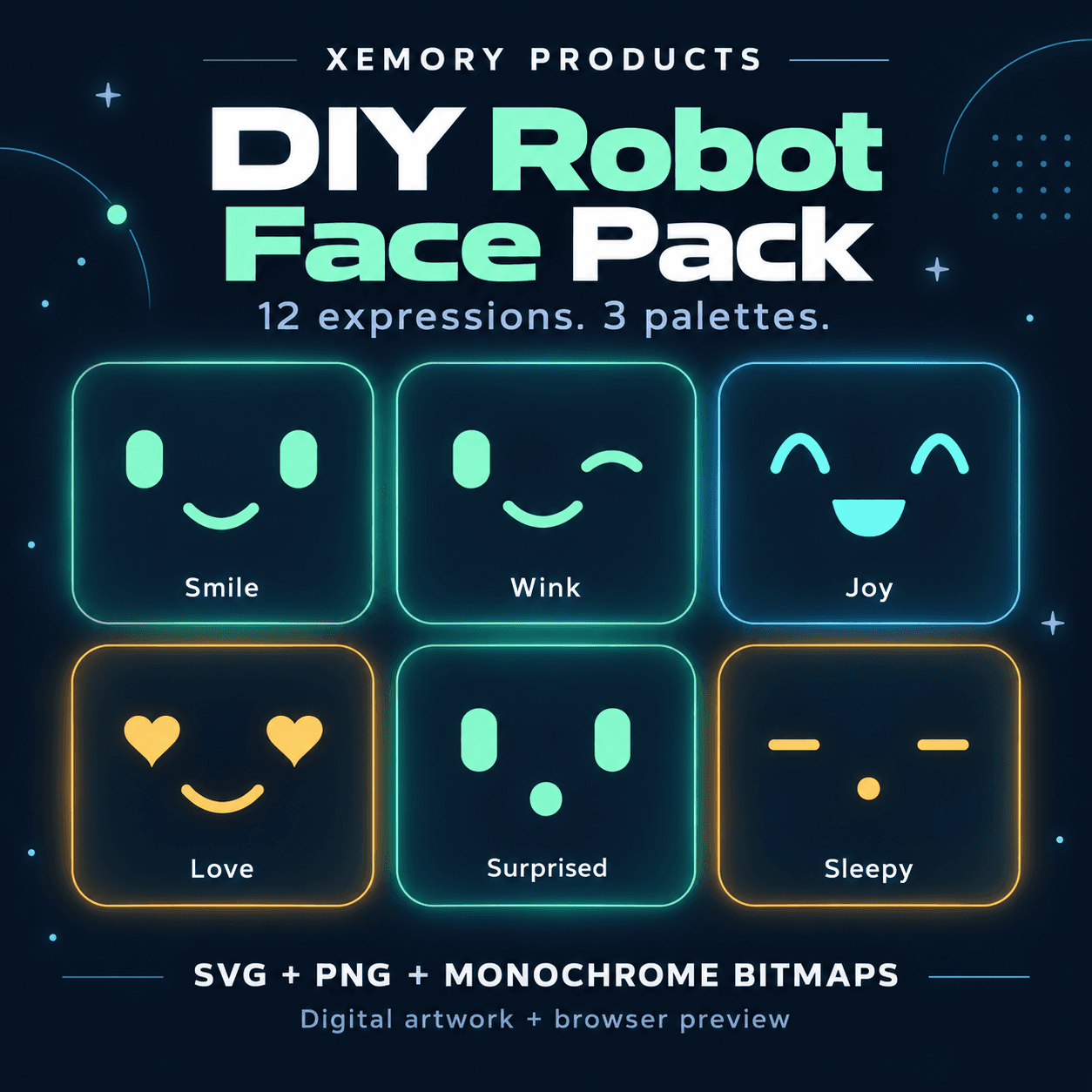 DIY Robot Face Pack — product preview